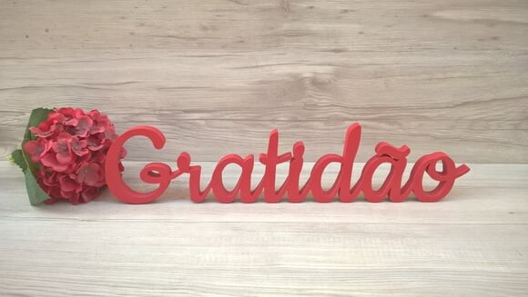 Gratidão - Palavra de Mesa em mdf