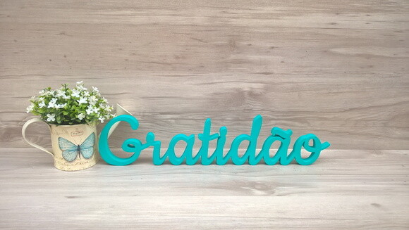 Gratidão - Palavra de Mesa em mdf