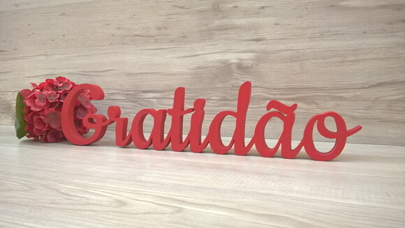 Gratidão - Palavra de Mesa em mdf