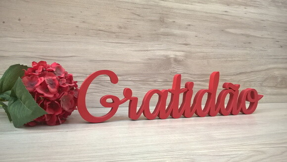 Gratidão - Palavra de Mesa em mdf
