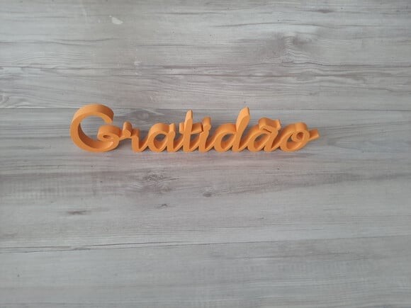 Gratidão - Palavra de Mesa em mdf - Tamanho m