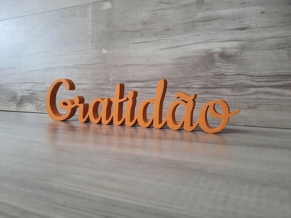 Gratidão - Palavra de Mesa em mdf - Tamanho m