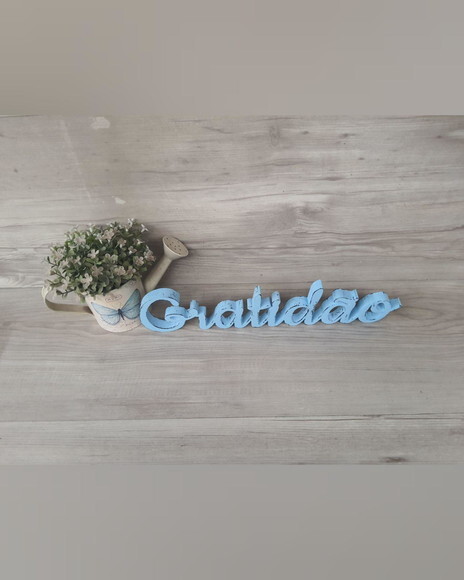 Gratidão - Palavra de Mesa em mdf - Tamanho m