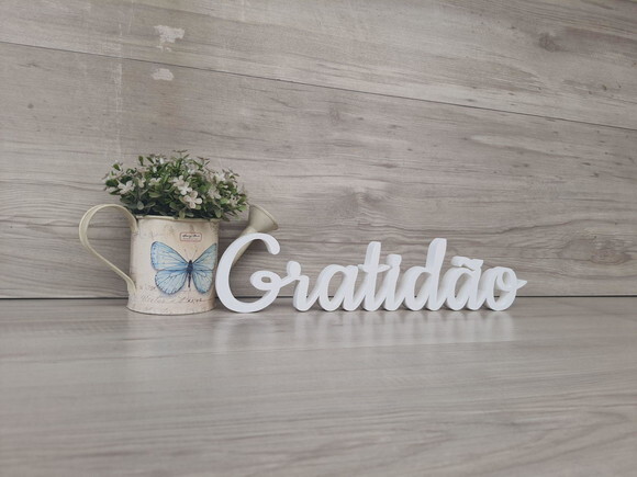 Gratidão - Palavra de Mesa em mdf - Tamanho m