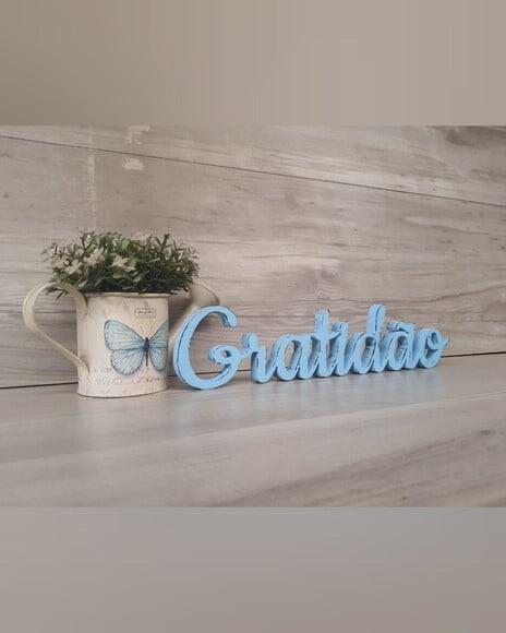 Gratidão - Palavra de Mesa em mdf - Tamanho m