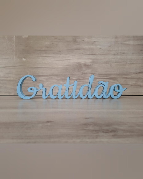 Gratidão - Palavra de Mesa em mdf - Tamanho m