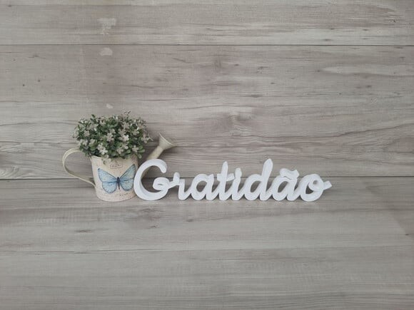 Gratidão - Palavra de Mesa em mdf - Tamanho m