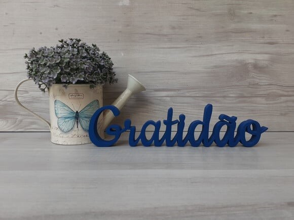 Gratidão - Palavra de mesa em MDF - Tamanho P