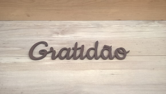 Gratidão - Palavra de Parede em mdf