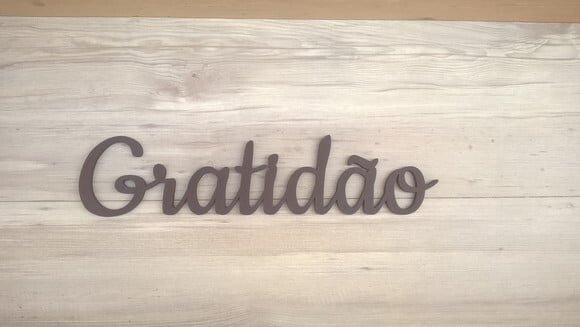 Gratidão - Palavra de Parede em mdf