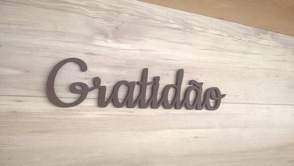 Gratidão - Palavra de Parede em mdf