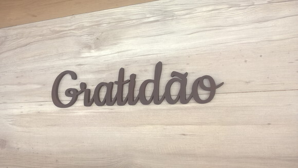 Gratidão - Palavra de Parede em mdf