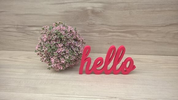hello - palavra decorativa de mesa