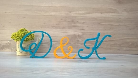 Iniciais com & - 15 cm