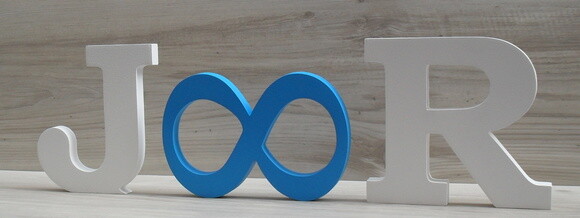 Iniciais com simbolo Infinito - 10 cm