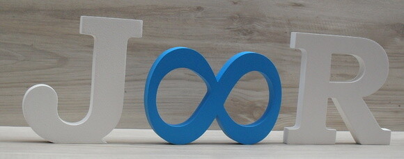 Iniciais com simbolo Infinito - 10 cm