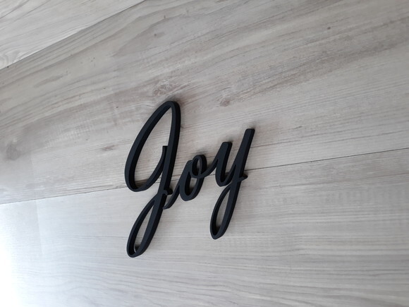 Joy - Palavra Decorativa de Parede em mdf