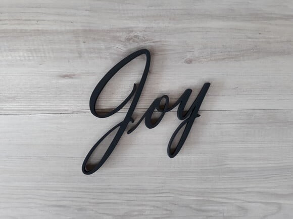 Joy - Palavra Decorativa de Parede em mdf