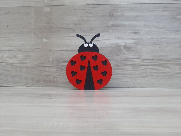 Joaninha de Mesa em mdf - Decoração Infantil - 15 cm