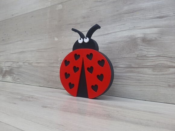 Joaninha de Mesa em mdf - Decoração Infantil - 15 cm