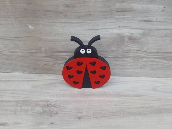 Joaninha de Mesa em mdf - Decoração Infantil - 15 cm