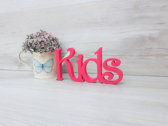 Kids - linha CH - palavra de mesa em mdf