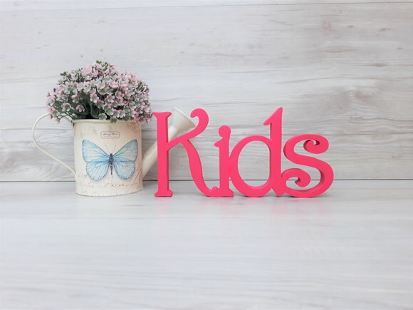 Kids - linha CH - palavra de mesa em mdf