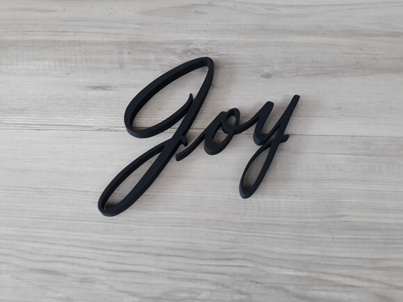 Joy - Palavra Decorativa de Parede em mdf