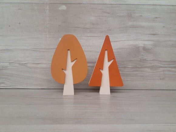 Kit Árvores Escandinavas - Peças de Mesa em mdf - 15 cm