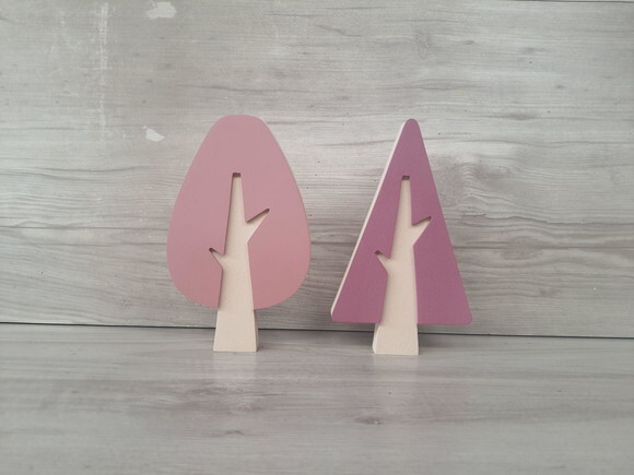 Kit Árvores Escandinavas - Peças de Mesa em mdf - 15 cm