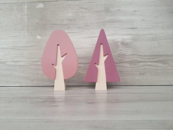Kit Árvores Escandinavas - Peças de Mesa em mdf - 15 cm