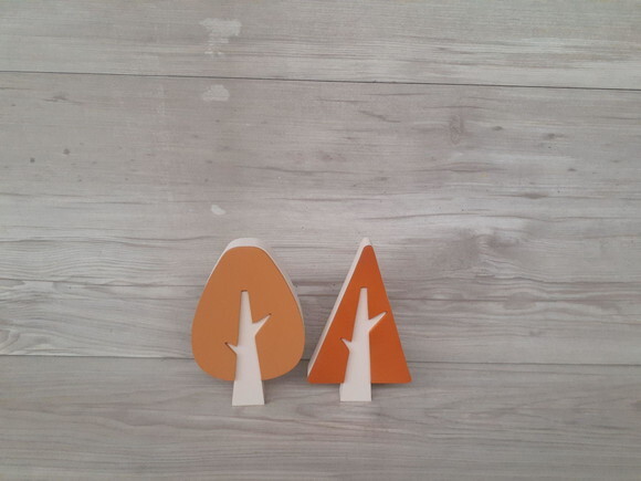 Kit Árvores Escandinavas - Peças de Mesa em mdf - 15 cm