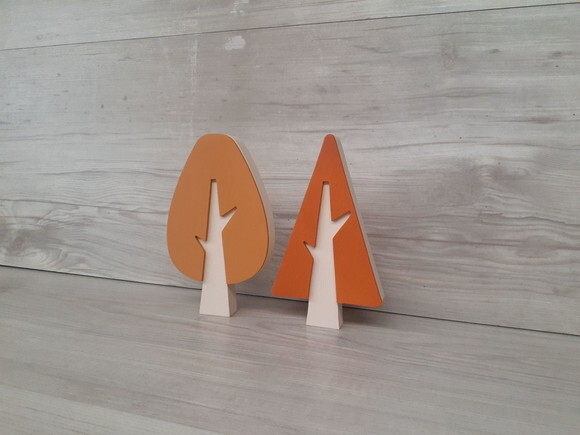 Kit Árvores Escandinavas - Peças de Mesa em mdf - 15 cm