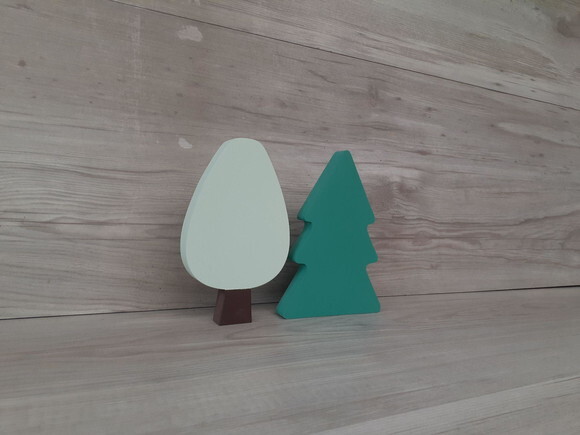 Kit Árvores Escandinavas - Peças de Mesa em mdf - 15 cm