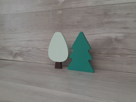 Kit Árvores Escandinavas - Peças de Mesa em mdf - 15 cm