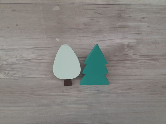 Kit Árvores Escandinavas - Peças de Mesa em mdf - 15 cm