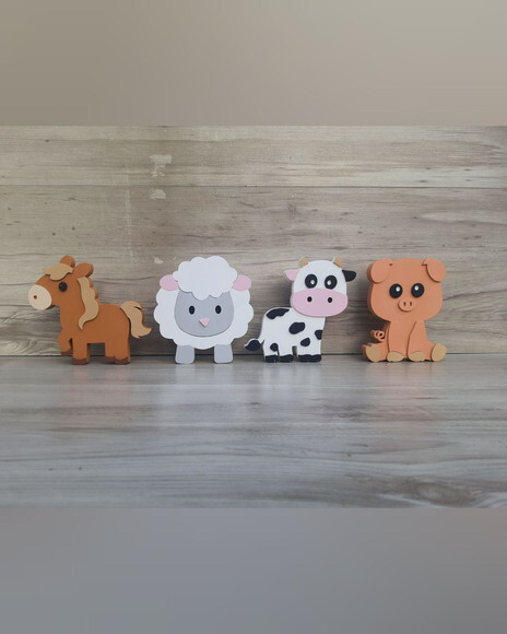 Kit Fazendinha - Bichinhos de Mesa em mdf - 15 cm