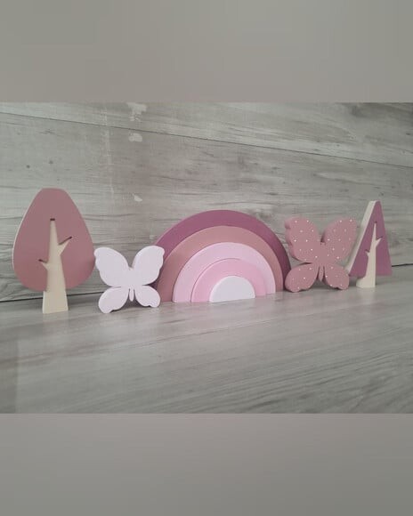 Kit Jardim Encantado - Arco Íris + Borboletas + Árvores