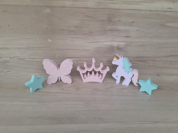 Kit Jardim Encantado - Unicórnio, Estrela, Coroa E Borboleta