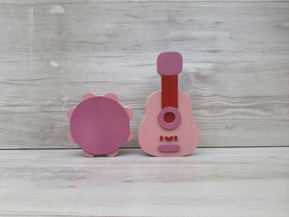 Kit Musical em mdf - Pandeiro e Violão