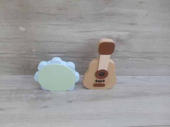 Kit Musical em mdf - Pandeiro e Violão
