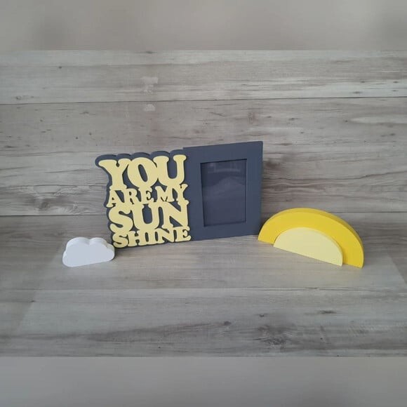 Kit Porta Retrato You Are My Sunshine + sol + nuvem