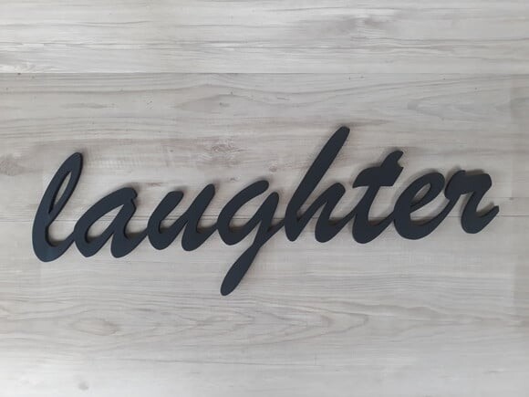 Laughter - Palavra Decorativa de Parede em mdf