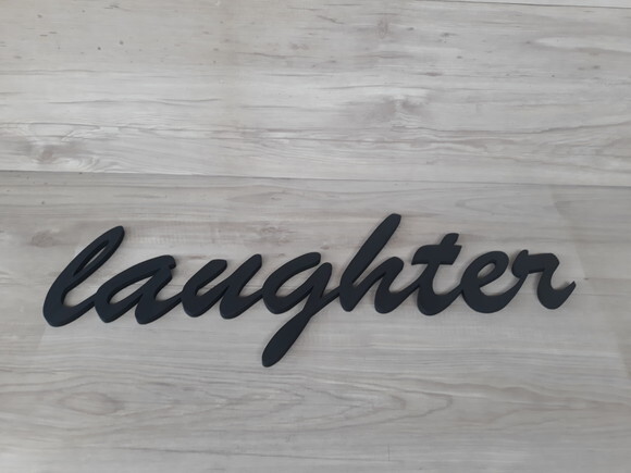 Laughter - Palavra Decorativa de Parede em mdf