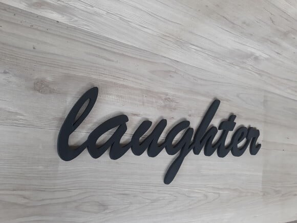 Laughter - Palavra Decorativa de Parede em mdf