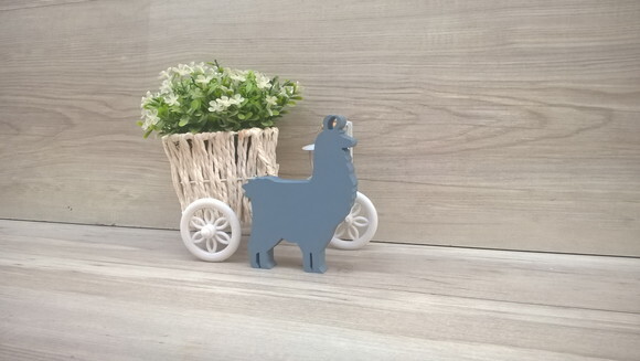 Lhama Lisa - 12 cm - Escultura em MDF para decoração