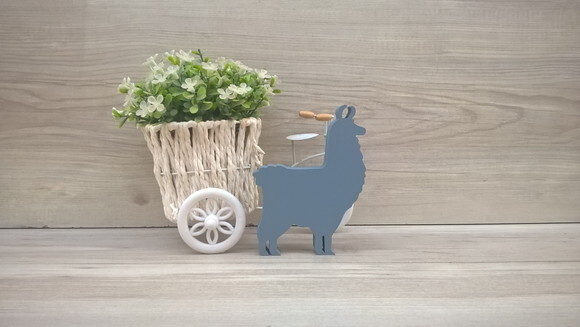 Lhama Lisa - 12 cm - Escultura em MDF para decoração