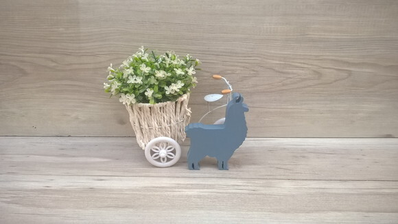 Lhama Lisa - 12 cm - Escultura em MDF para decoração