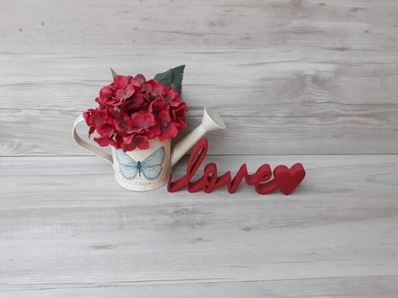 love coração - lettering em mdf