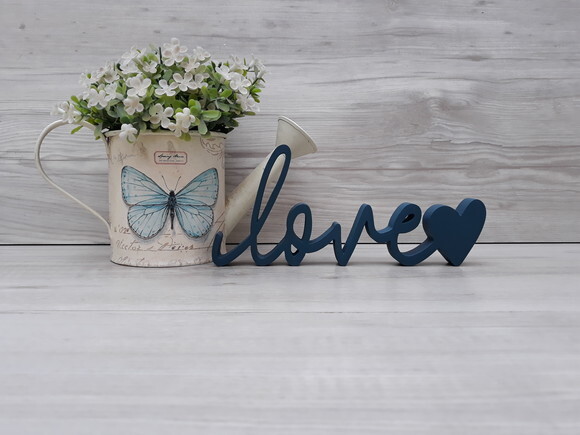 love coração - lettering em mdf